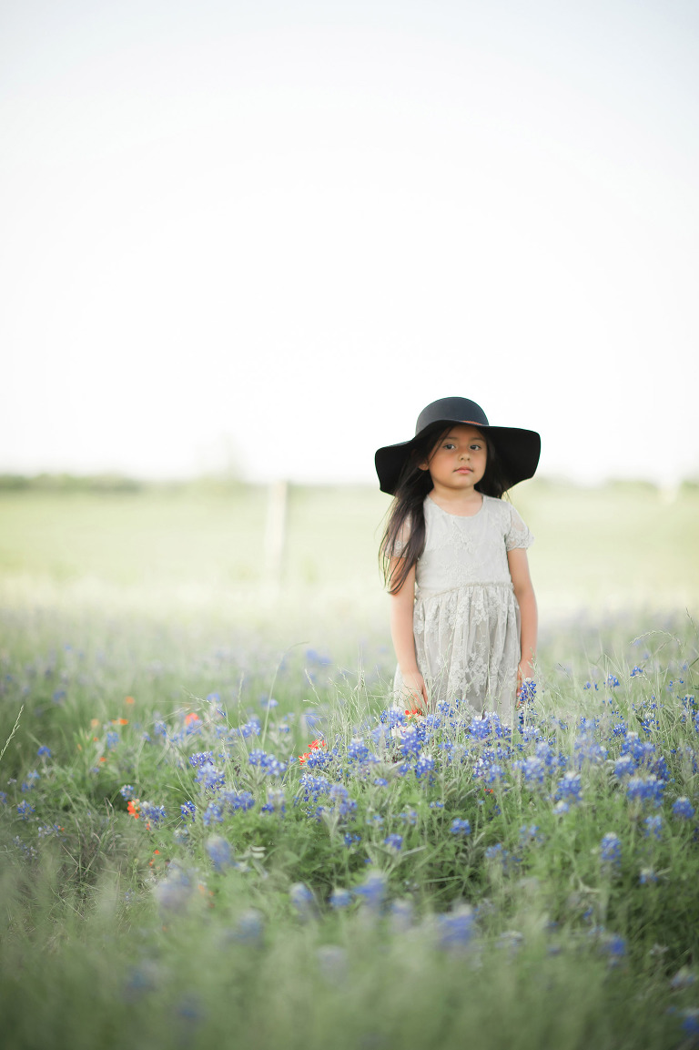 Floppy Hat and Bluebonnets… Houston Child Photographer