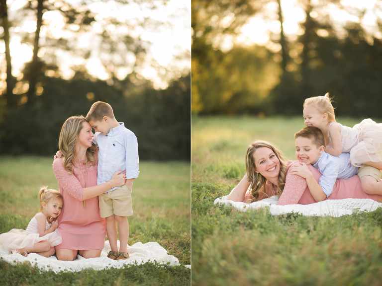 Sunset family session in Cypress Texas. 